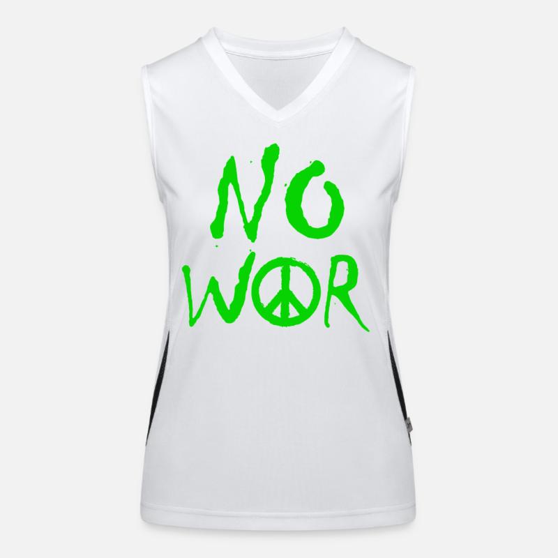 NO WAR – Statement for peace against war Women's Functional Contrast Tank Top