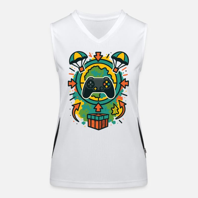 Airdrop Controller Target Circle Gamer Women's Functional Contrast Tank Top