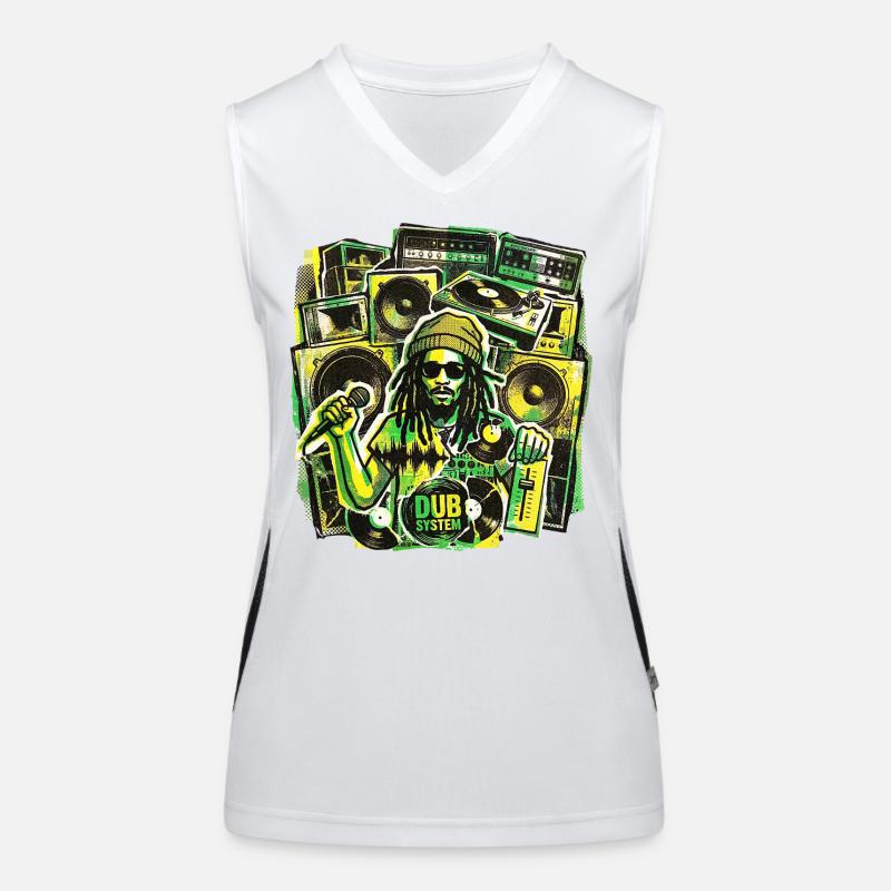Système de son Dub Reggae Débardeur respirant contrasté Femme