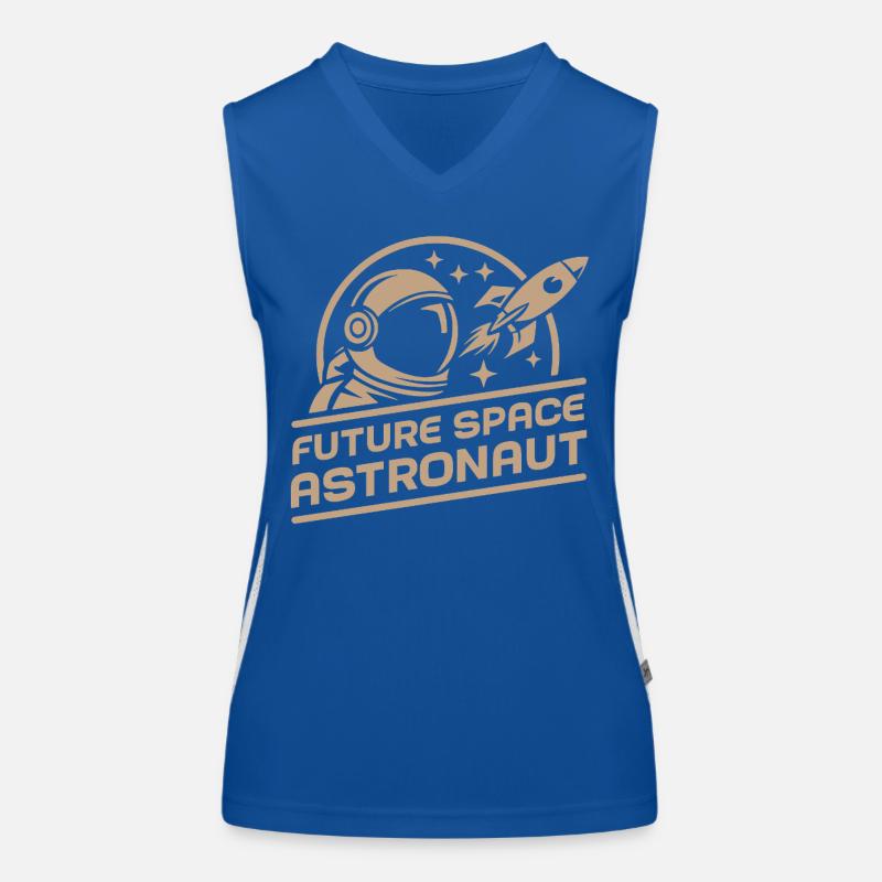 Future Space Astronaut Retro Space Adventure Women's Functional Contrast Tank Top