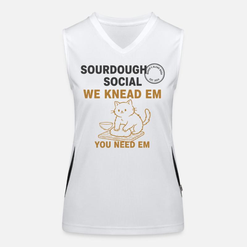 Sourdough Bread Baking Baker Bread Making Women's Functional Contrast Tank Top