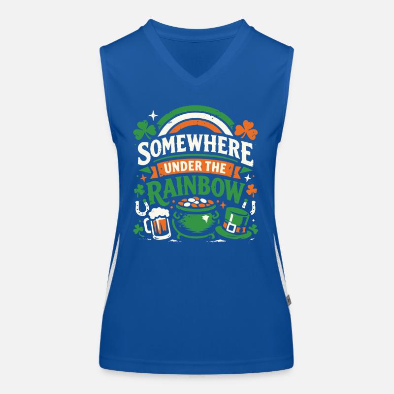 Under The Rainbow | St. Patrick's Day Funktionelles Kontrast-Tank Top für Frauen