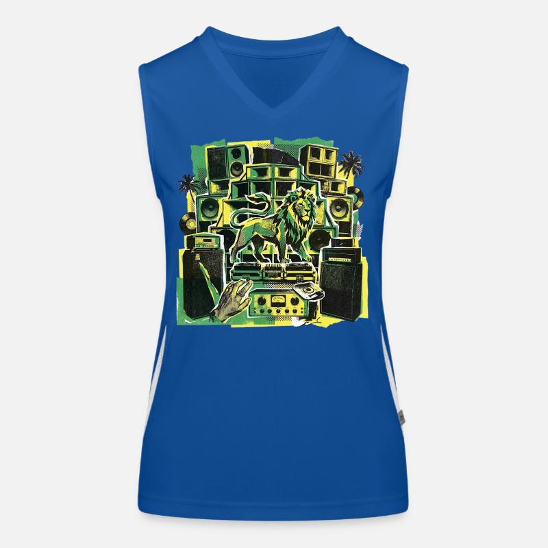 Roots Dub Reggae Soundsystem Funktionelles Kontrast-Tank Top für Frauen