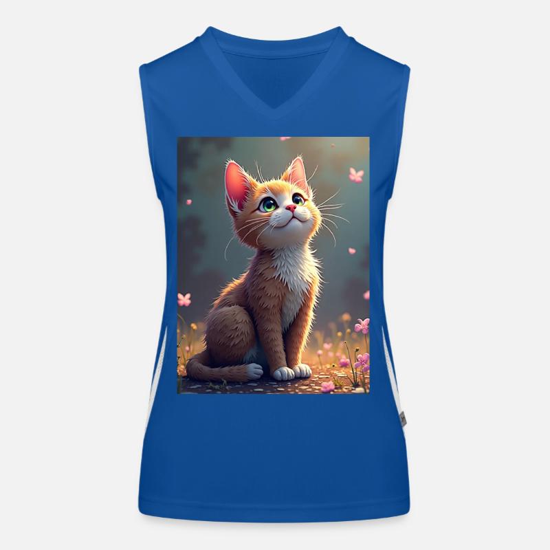 chaton_mignon Funktionelles Kontrast-Tank Top für Frauen