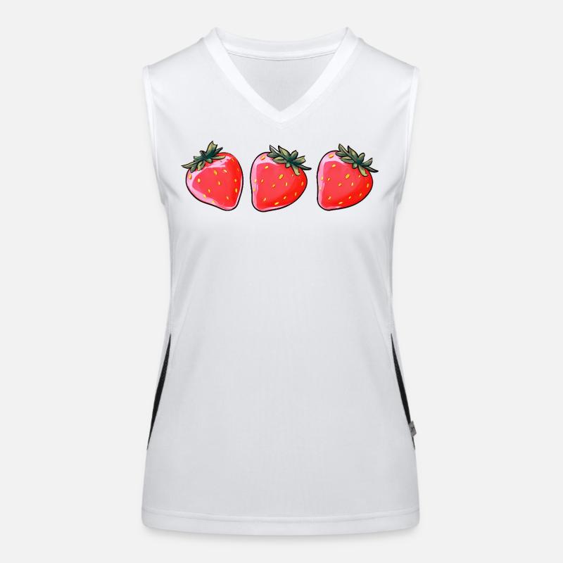 Niedliche Erdbeeren Funktionelles Kontrast-Tank Top für Frauen