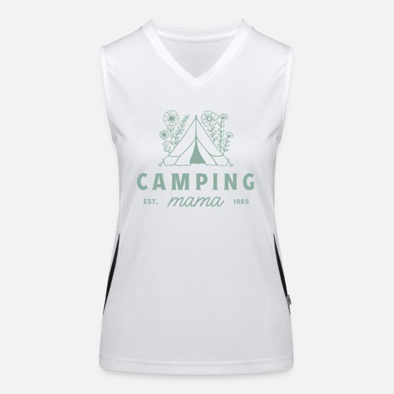 Camping Mama Mama Camper Mama Ästhetik Funktionelles Kontrast-Tank Top für Frauen