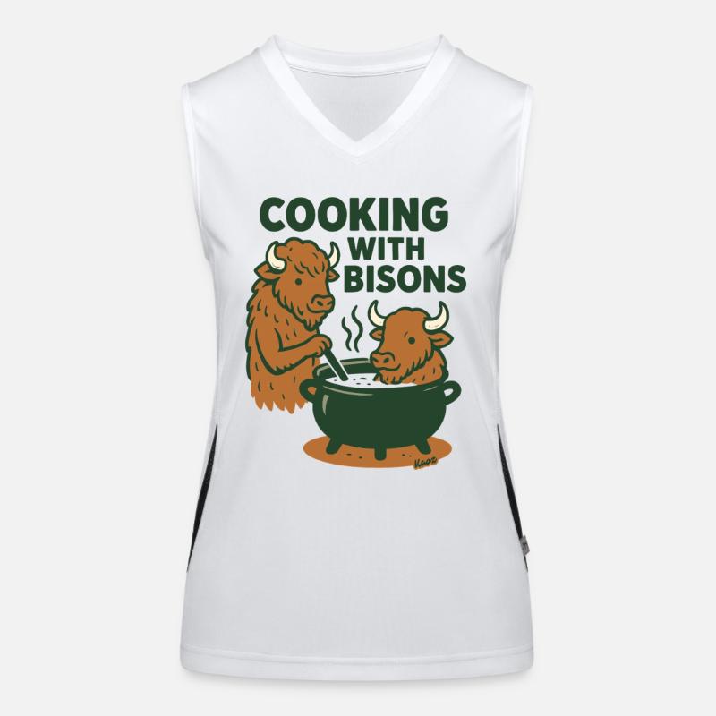 Cuisiner avec les bisons Débardeur respirant contrasté Femme