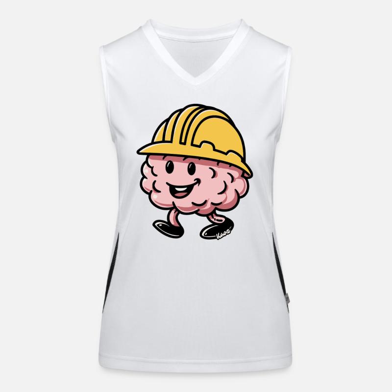 Brain Builder Schutzhelm Funktionelles Kontrast-Tank Top für Frauen