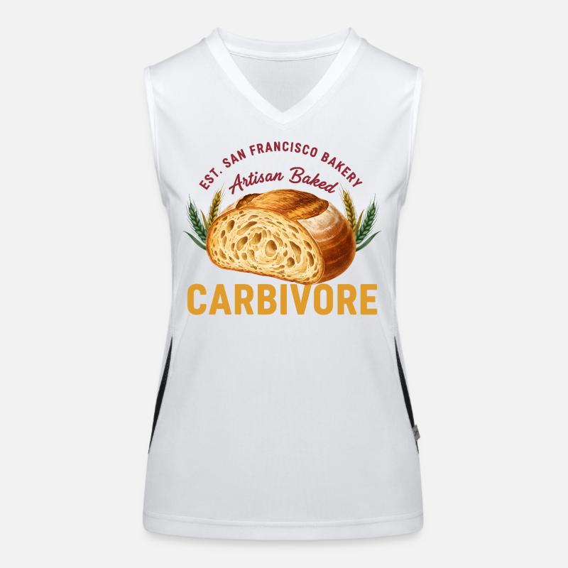sourdough Bread Baking Carbivore San Francisco Women's Functional Contrast Tank Top