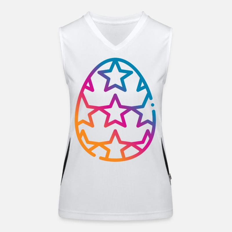 Colorful Easter Egg Easter Women's Functional Contrast Tank Top