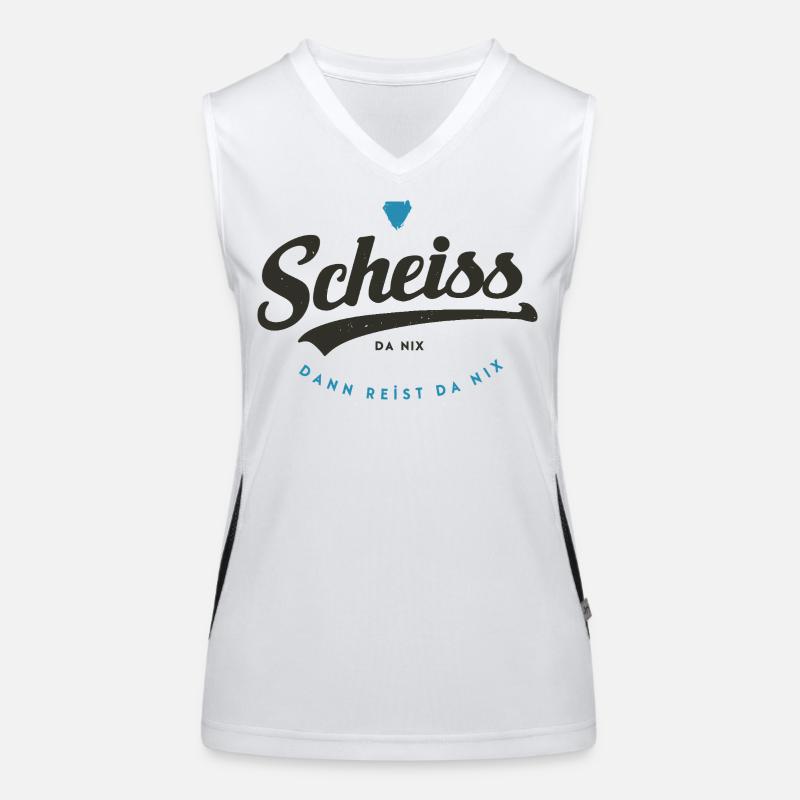 Scheiss da nix Funktionelles Kontrast-Tank Top für Frauen