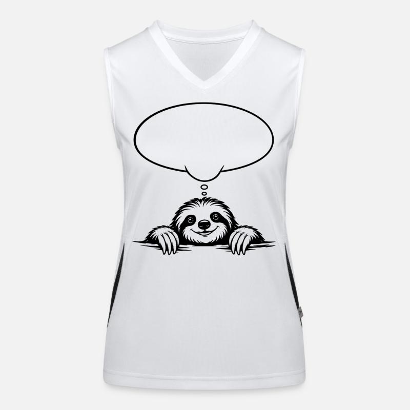 Faultier_mit_Denkblase Débardeur respirant contrasté Femme