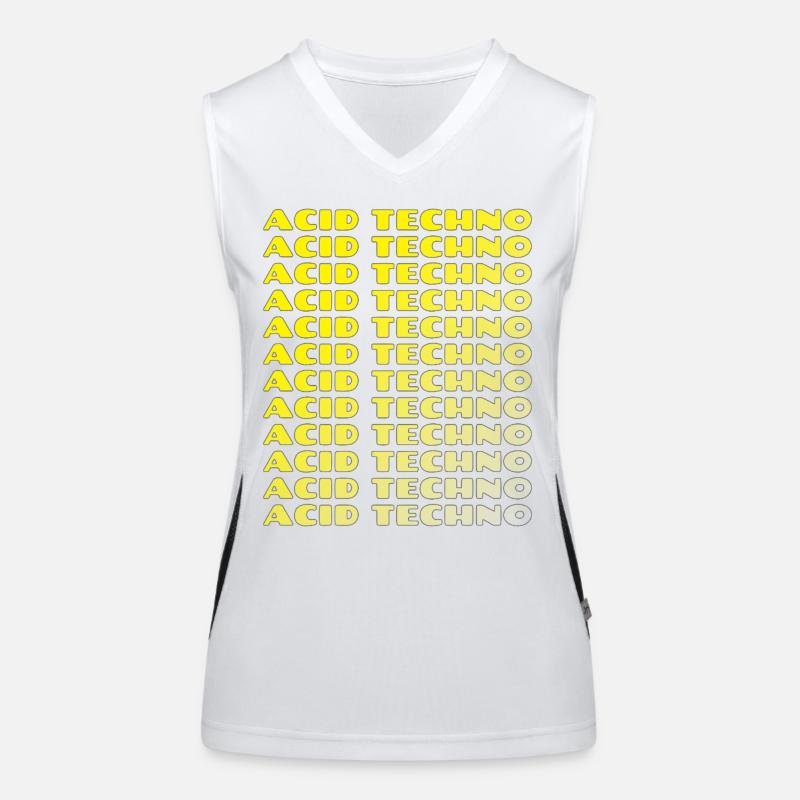 Acid Techno Repeat Neon Débardeur respirant contrasté Femme