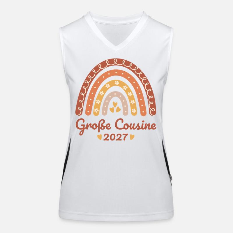 Große Cousine 2027 Boho Regenbogen Funktionelles Kontrast-Tank Top für Frauen