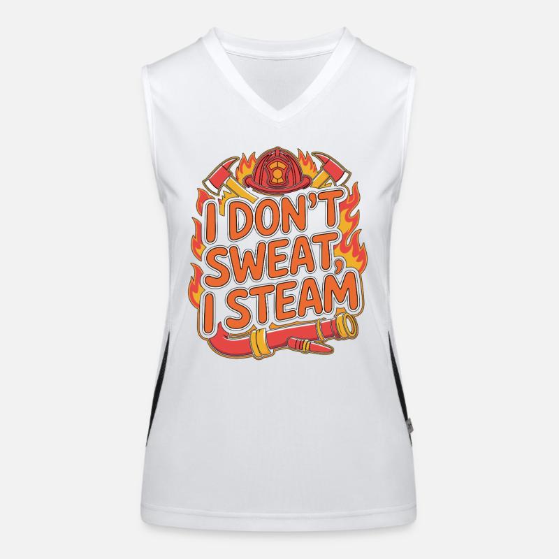 Fire Lieutenant I Don't Sweat Fire Rescue Officer Women's Functional Contrast Tank Top