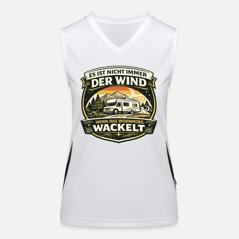 Wohnmobil Wackelt Camping Spruch Vintage Funktionelles Kontrast-Tank Top für Frauen