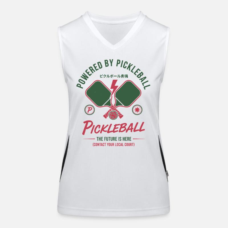 Pickleball propulsé par Joueur drôle de Pickleball Débardeur respirant contrasté Femme