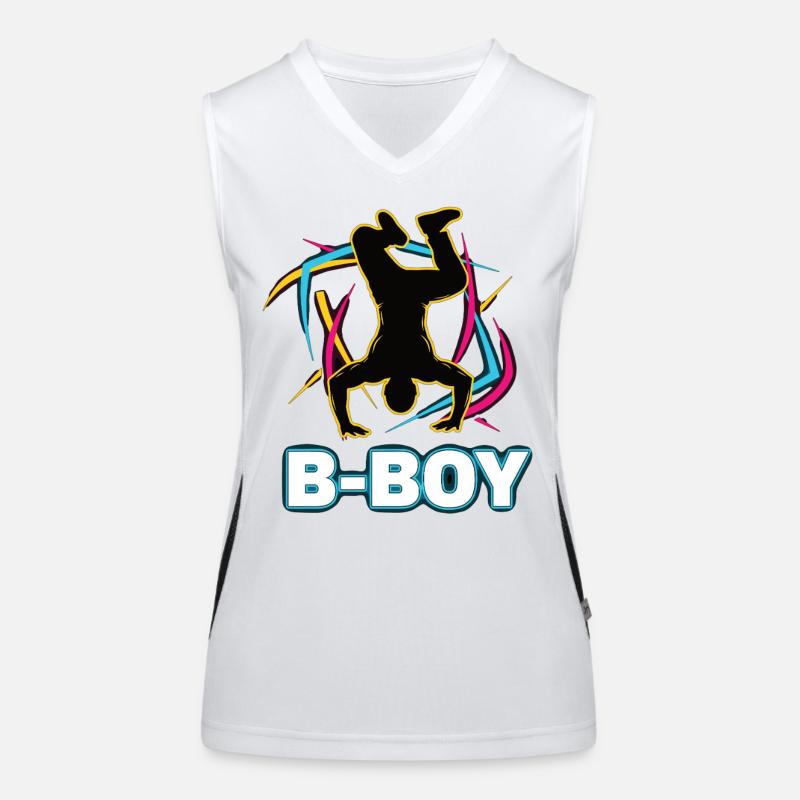 Breakdance B-Boy Street Dance Hip Hop Women's Functional Contrast Tank Top