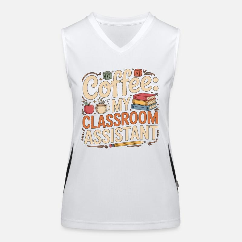 Elementary Teacher Coffee My Classroom Educator Women's Functional Contrast Tank Top