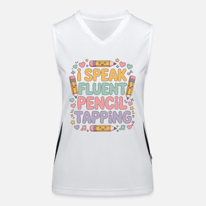 Enseignant de primaire Je parle couramment Enseignant de primaire Débardeur respirant contrasté Femme