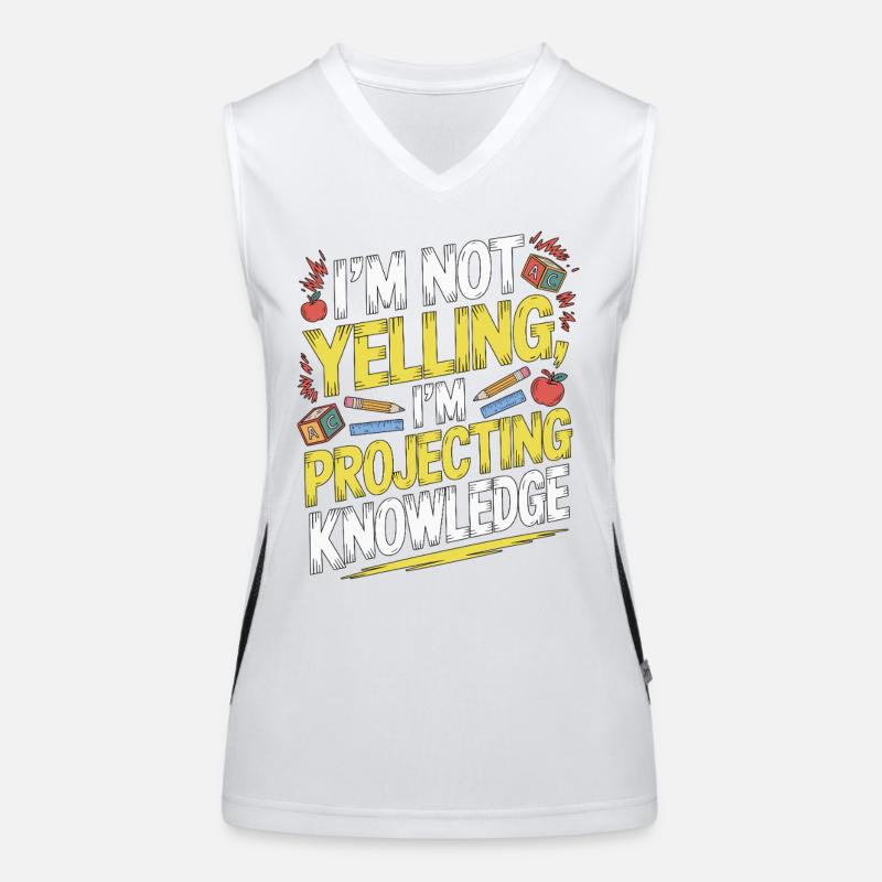 Elementary Teacher I'm Not Yelling Teaching Career Funktionelles Kontrast-Tank Top für Frauen
