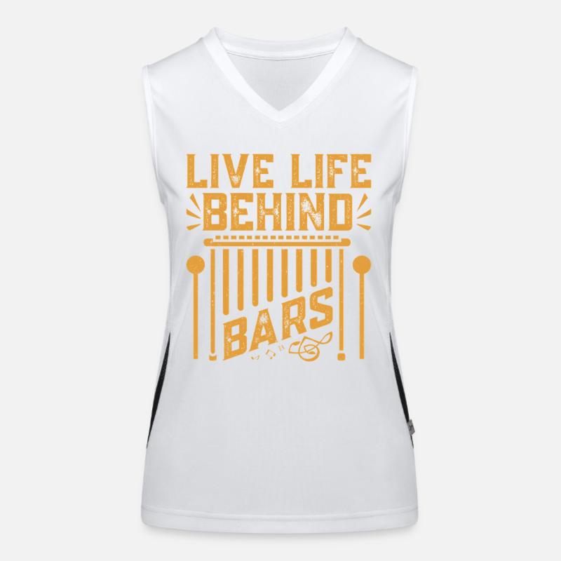 Marimbist Leben hinter Gittern Percussion Pit Funktionelles Kontrast-Tank Top für Frauen