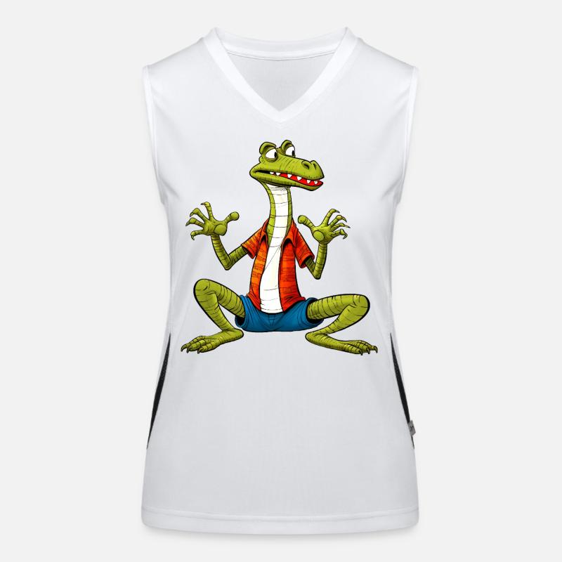 Yogi Eidechse Funktionelles Kontrast-Tank Top für Frauen