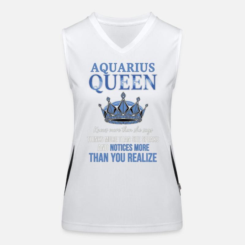 Aquarius Queen Sternzeichen Wassermann Funktionelles Kontrast-Tank Top für Frauen