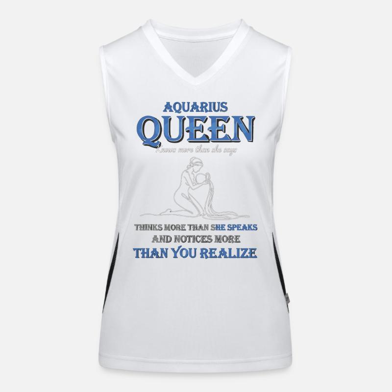 Aquarius Queen Sternzeichen Wassermann Funktionelles Kontrast-Tank Top für Frauen