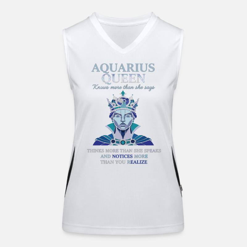 Aquarius Queen Sternzeichen Wassermann Funktionelles Kontrast-Tank Top für Frauen