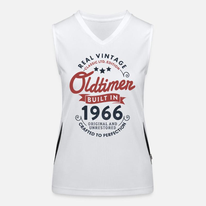 Vintage 1966 Oldtimer 60. Geburtstag Funktionelles Kontrast-Tank Top für Frauen