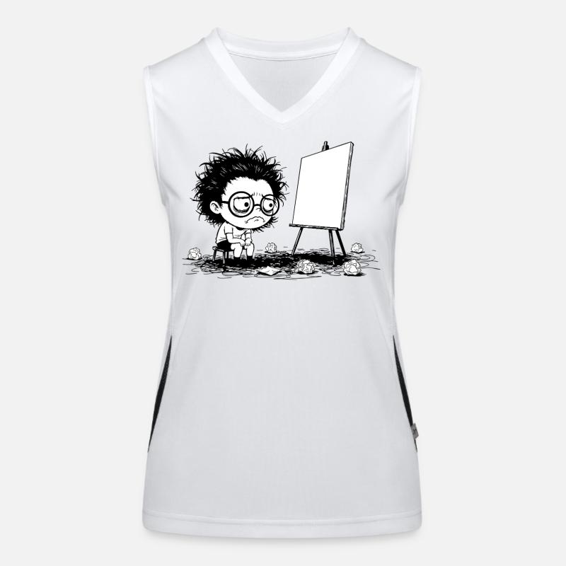 Artist Creative Blocking Empty Canvas Manga Women's Functional Contrast Tank Top