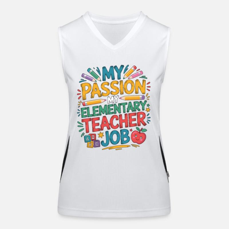 Elementary Teacher My Passion My Teaching Career Funktionelles Kontrast-Tank Top für Frauen