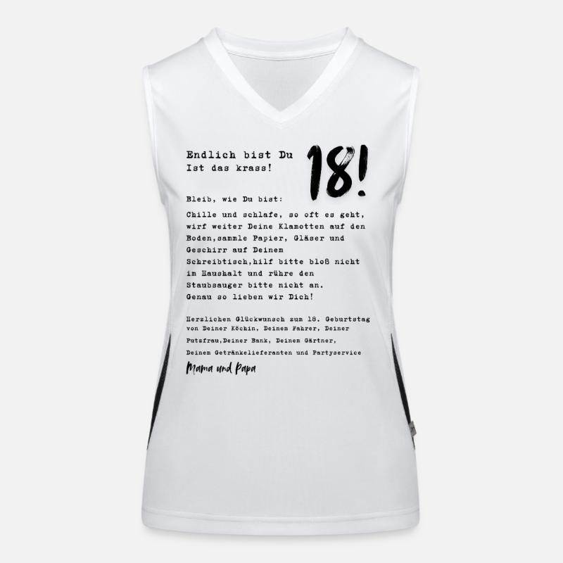 Endlich 18! 18. Geburtstag Geschenkidee  Funktionelles Kontrast-Tank Top für Frauen