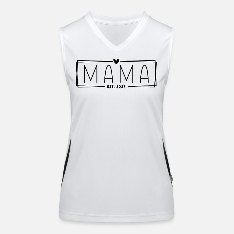 Mama 2027 Funktionelles Kontrast-Tank Top für Frauen