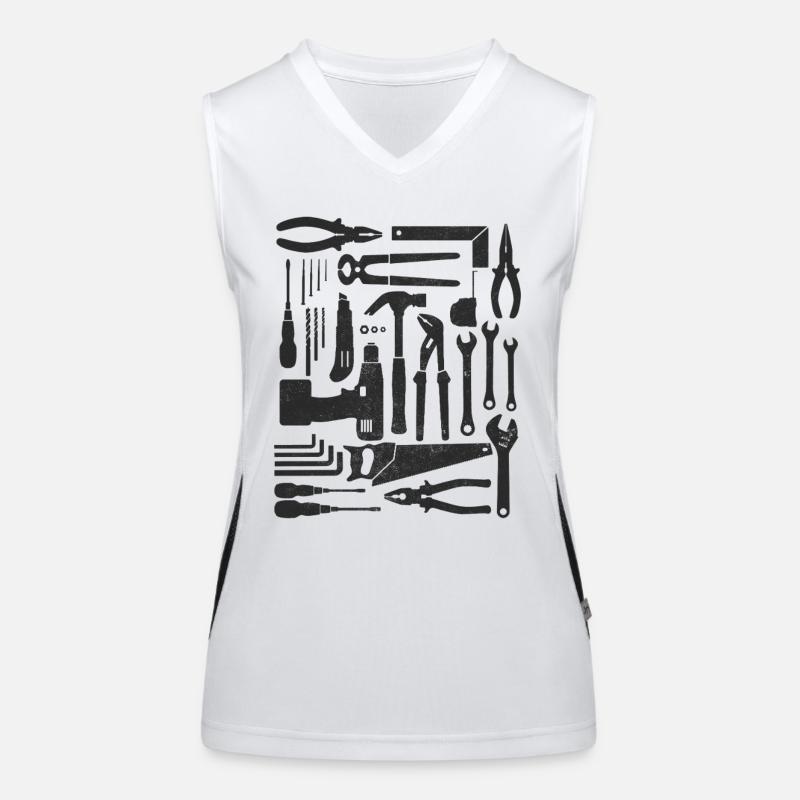 DIY Tool Set Craftsman Vintage Women's Functional Contrast Tank Top