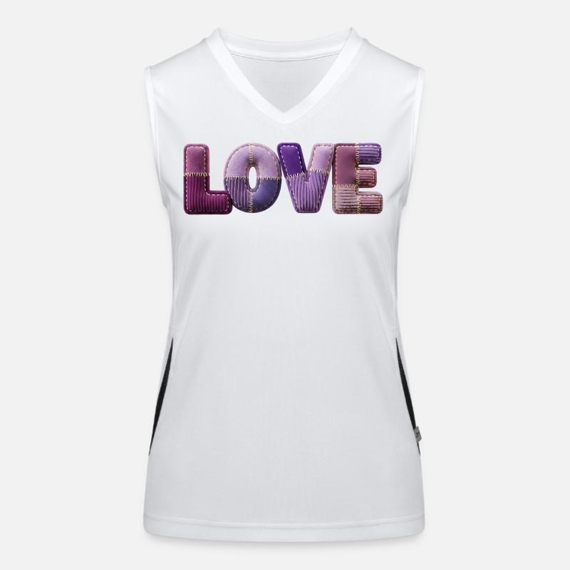 J’adore le look patchwork en tissu 3D en lettres Débardeur respirant contrasté Femme