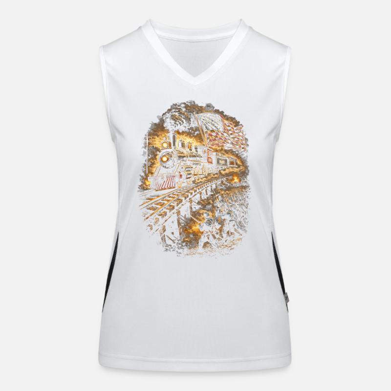 Model Railway Railway Women's Functional Contrast Tank Top