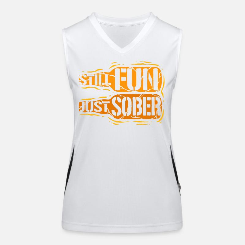 Antialcoholic Abstinent Still Fun Just Sober Women's Functional Contrast Tank Top