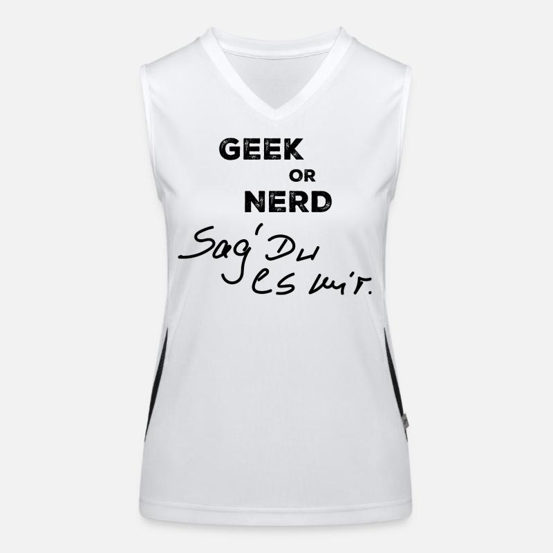 Geek oder Nerd Funktionelles Kontrast-Tank Top für Frauen