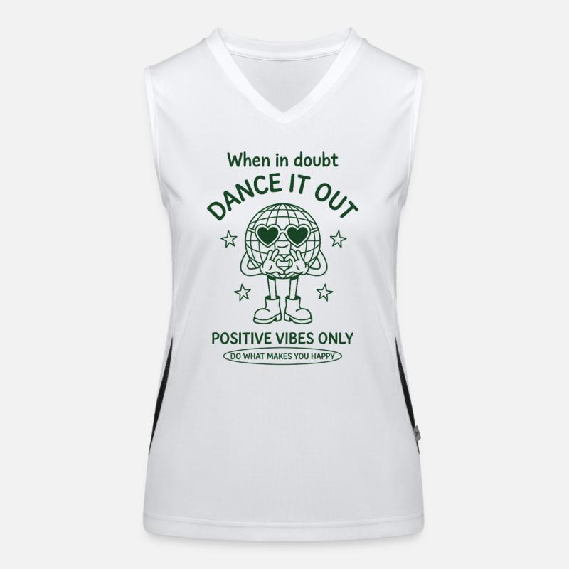 Dance It Out Disco Design – Positive Vibes Funktionelles Kontrast-Tank Top für Frauen