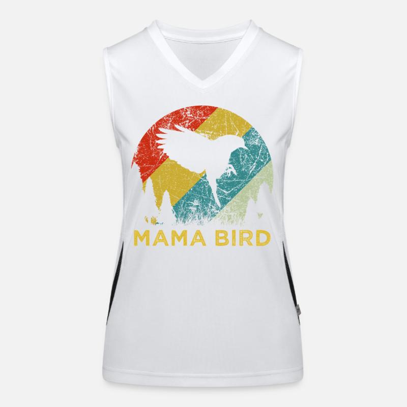 Mama Bird Retro Vintage-Muttertags-Ästhetik Funktionelles Kontrast-Tank Top für Frauen