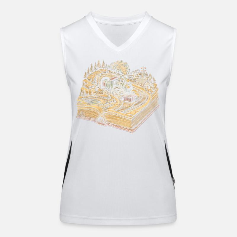 Modelleisenbahn Eisenbahn Funktionelles Kontrast-Tank Top für Frauen