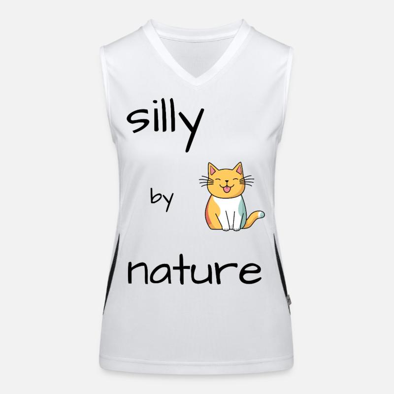 Silly Katze Funktionelles Kontrast-Tank Top für Frauen