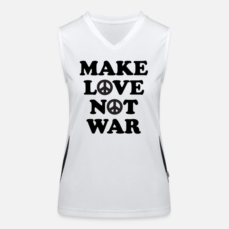 Make love not war Women's Functional Contrast Tank Top
