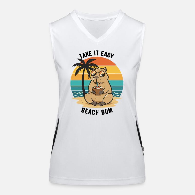 Capybara Beach Bum Take It Easy Women's Functional Contrast Tank Top