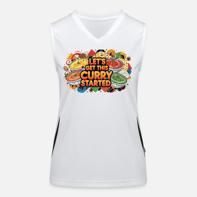 Let's get Curry started Funktionelles Kontrast-Tank Top für Frauen