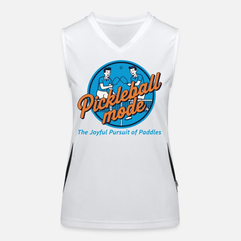 Pickleball Mode Funny Player Paddle Balls Net Women's Functional Contrast Tank Top
