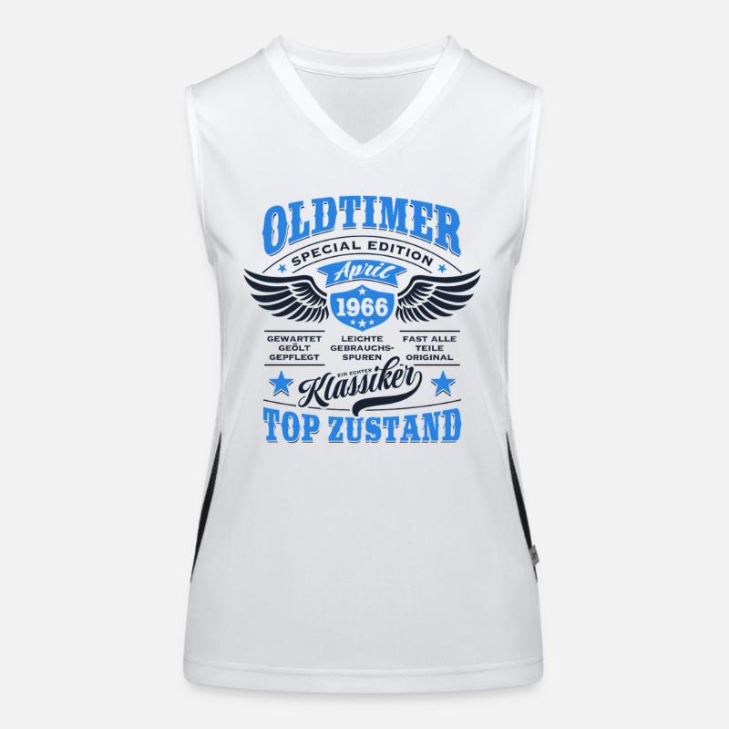 Oldtimer April 1966 - Geburtstag - Geschenk Funktionelles Kontrast-Tank Top für Frauen