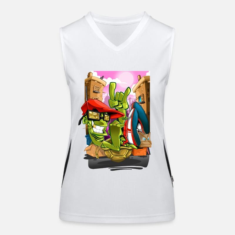 Breakdance Funktionelles Kontrast-Tank Top für Frauen